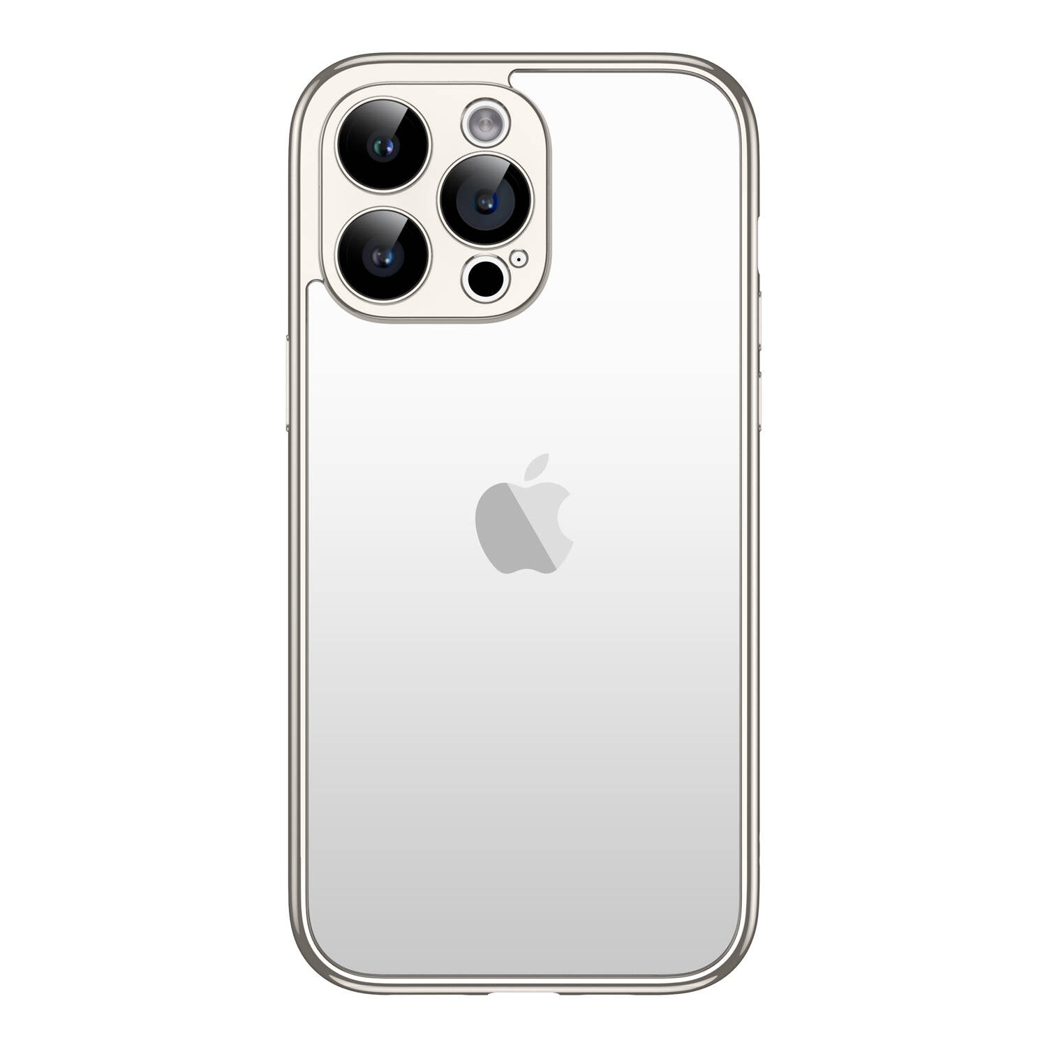 Apple iPhone 15 Pro Max Kılıf Zore Kamera Korumalı Bontez Bumper Titanyum