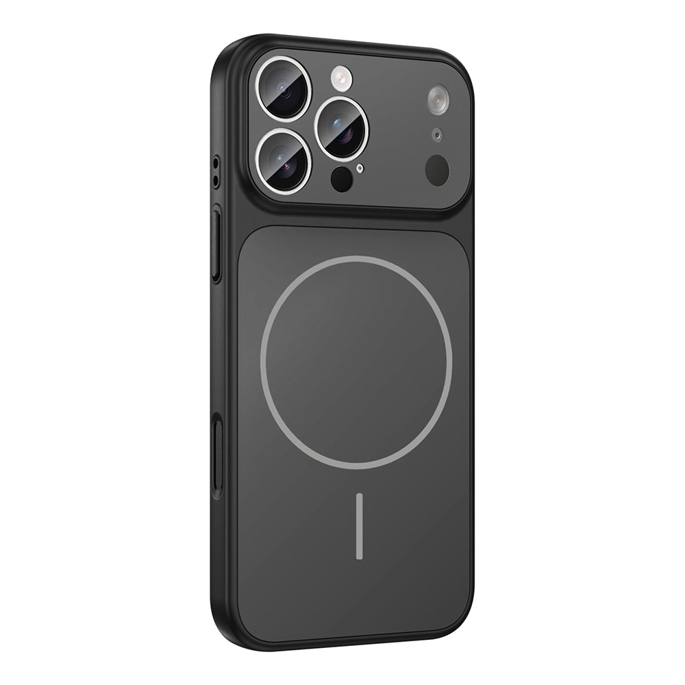 Apple iPhone 15 Pro Max Kılıf Zore M-Safe Şarj Özellikli Kamera Korumalı Formen Kapak Siyah