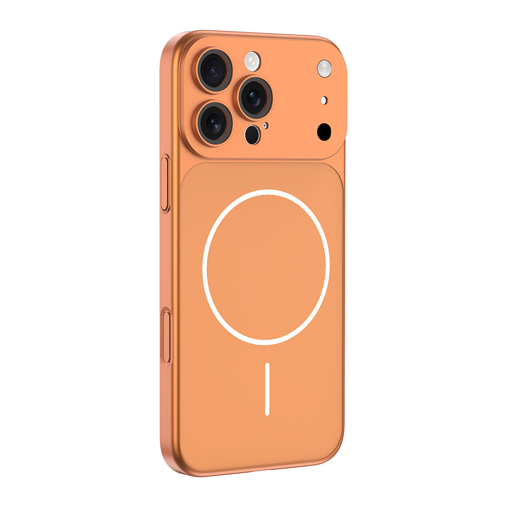 Apple iPhone 15 Pro Max Kılıf Zore M-Safe Şarj Özellikli Kamera Korumalı Spark Kapak Gümüş