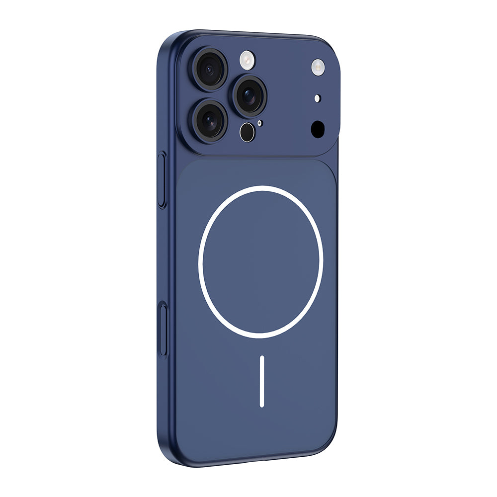 Apple iPhone 15 Pro Max Kılıf Zore M-Safe Şarj Özellikli Kamera Korumalı Spark Kapak Turuncu