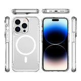 Apple iPhone 15 Pro Max Kılıf Zore M-safe Şarj Özellikli T-Max M-safe Kapak Renksiz