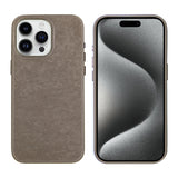Apple iPhone 15 Pro Max Kılıf Zore Mikro Fiber Mimoza Kapak Kahverengi