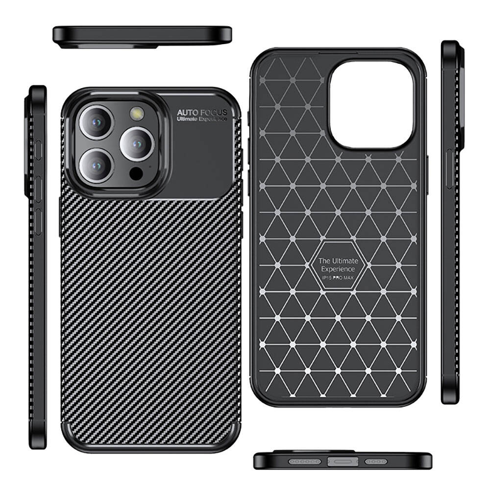 Apple iPhone 15 Pro Max Kılıf Zore Negro Silikon Kapak Siyah