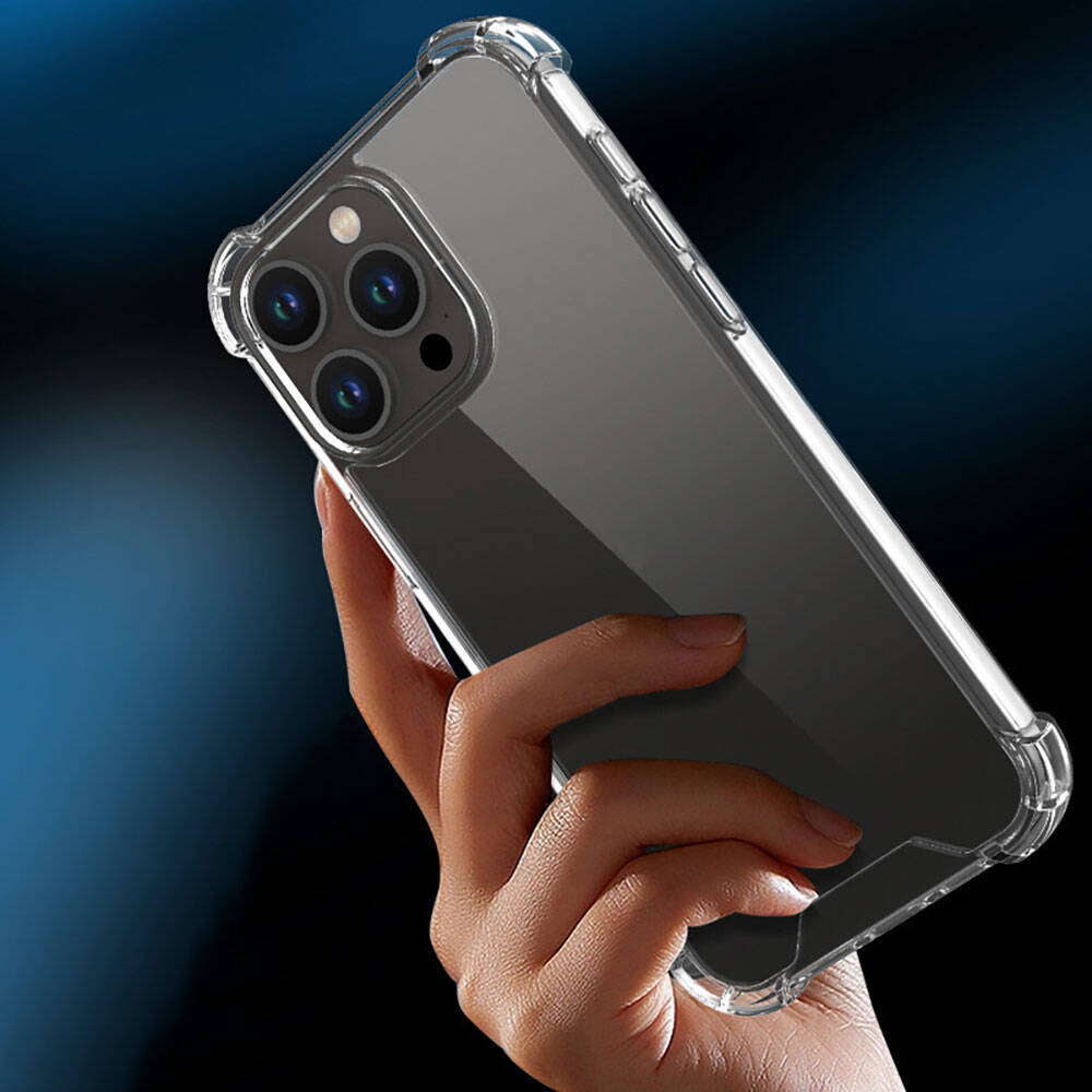 Apple iPhone 15 Pro Max Kılıf Zore Nitro Anti Shock Silikon Renksiz