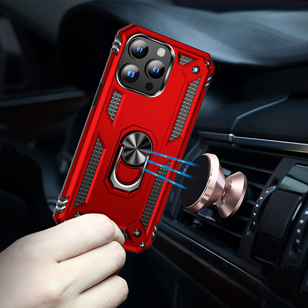 Apple iPhone 15 Pro Max Kılıf Zore Vega Kapak Mavi