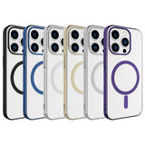 Apple iPhone 15 Pro Max Kılıf Zore Wireless Şarj Özellikli Pixel M-safe Kapak Gold