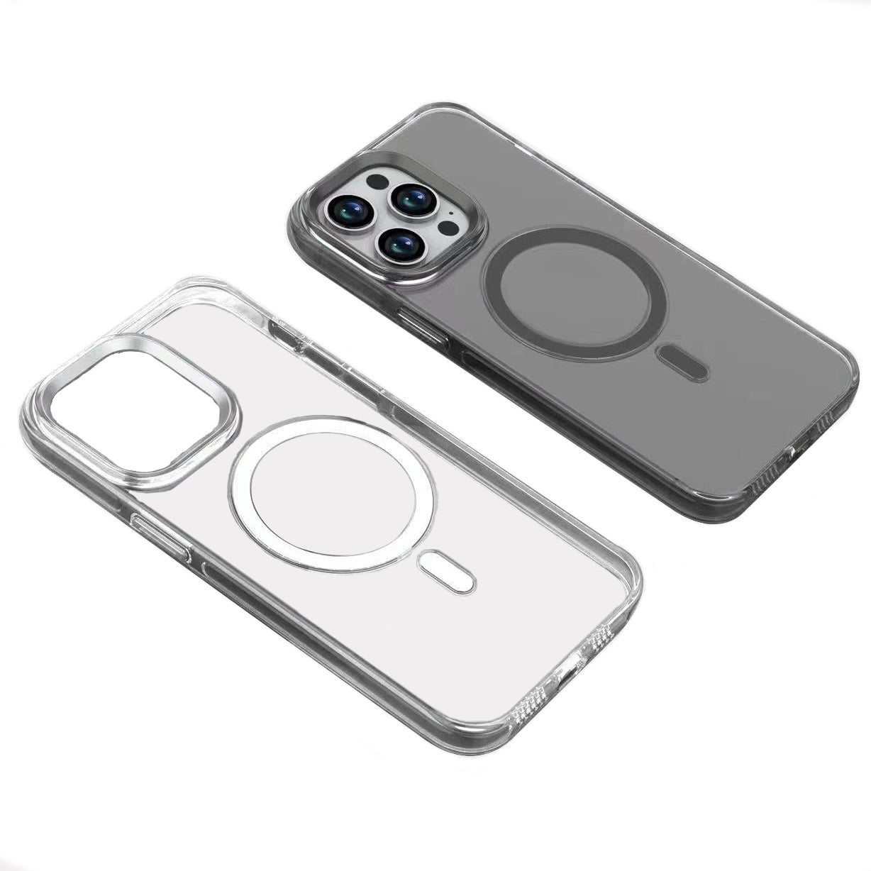Apple iPhone 15 Pro Max Kılıf Zore Wireless Şarj Özellikli Şeffaf Efsane Kapak Renksiz