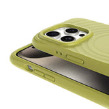 Apple iPhone 15 Pro Max M-safe Şarj Özellikli Airbagli Mat Görünümlü Zore Hepi Kapak Pembe Açık