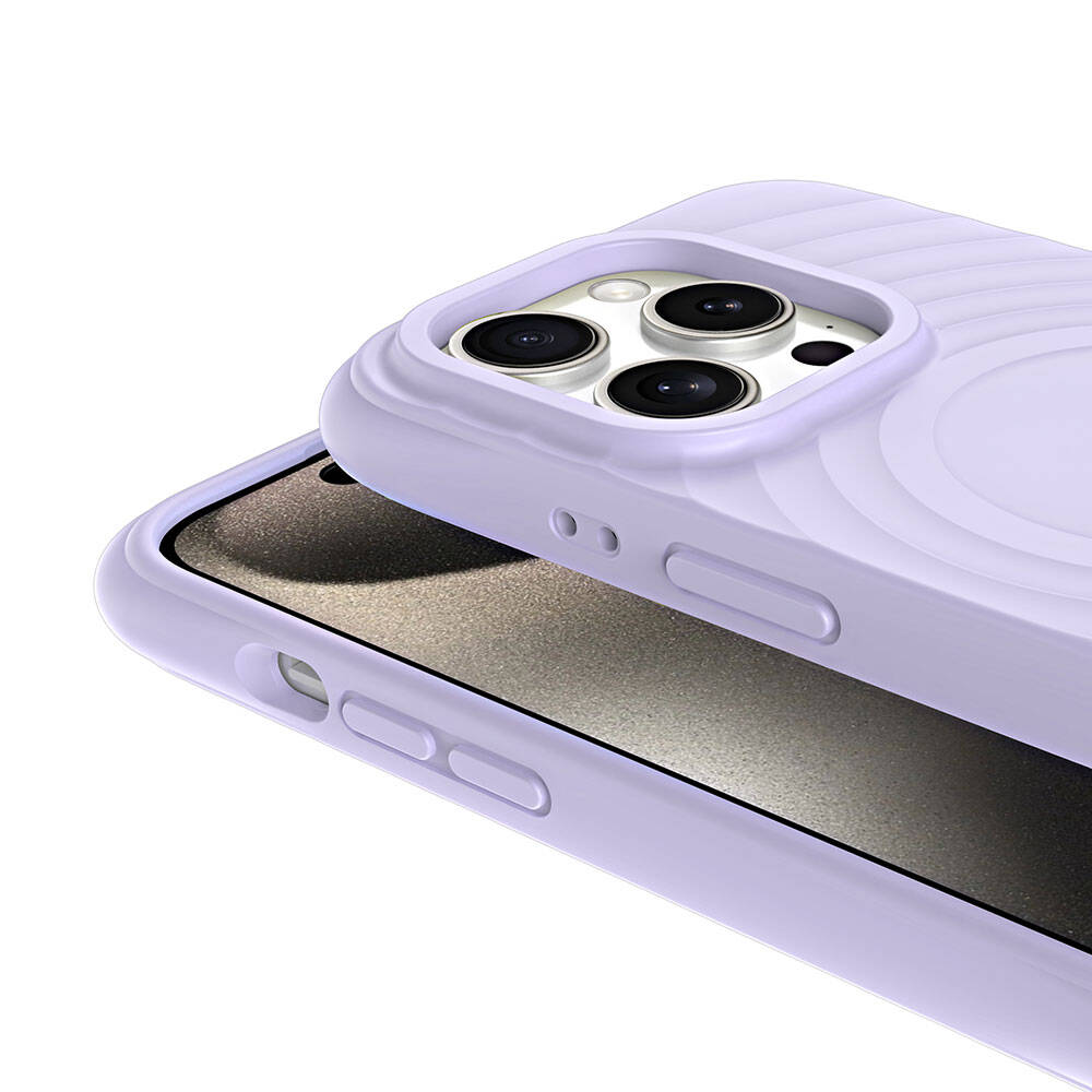 Apple iPhone 15 Pro Max M-safe Şarj Özellikli Airbagli Mat Görünümlü Zore Hepi Kapak Beyaz
