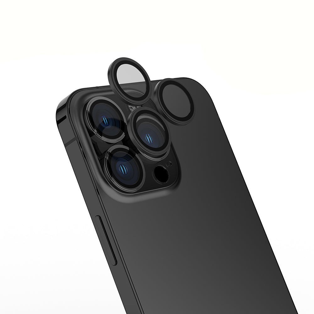 Apple iPhone 15 Pro Max Zore Mikro Kamera Lens Koruyucu Siyah