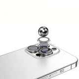 Apple iPhone 15 Pro Max Zore Mikro Kamera Lens Koruyucu Gümüş