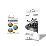 Apple iPhone 15 Pro Zore CL-12 Premium Safir Parmak İzi Bırakmayan Anti-Reflective Kamera Lens Koruyucu Siyah