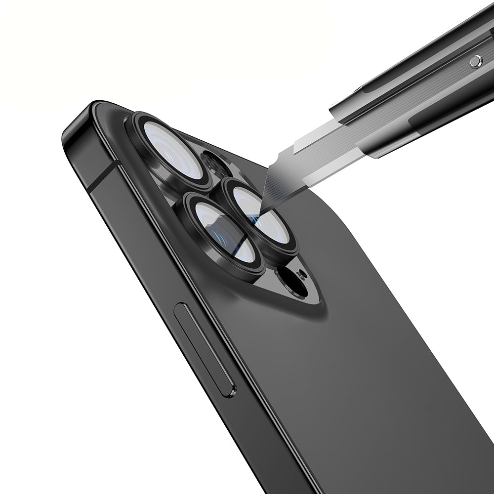 Apple iPhone 15 Pro Zore Mikro Kamera Lens Koruyucu Siyah