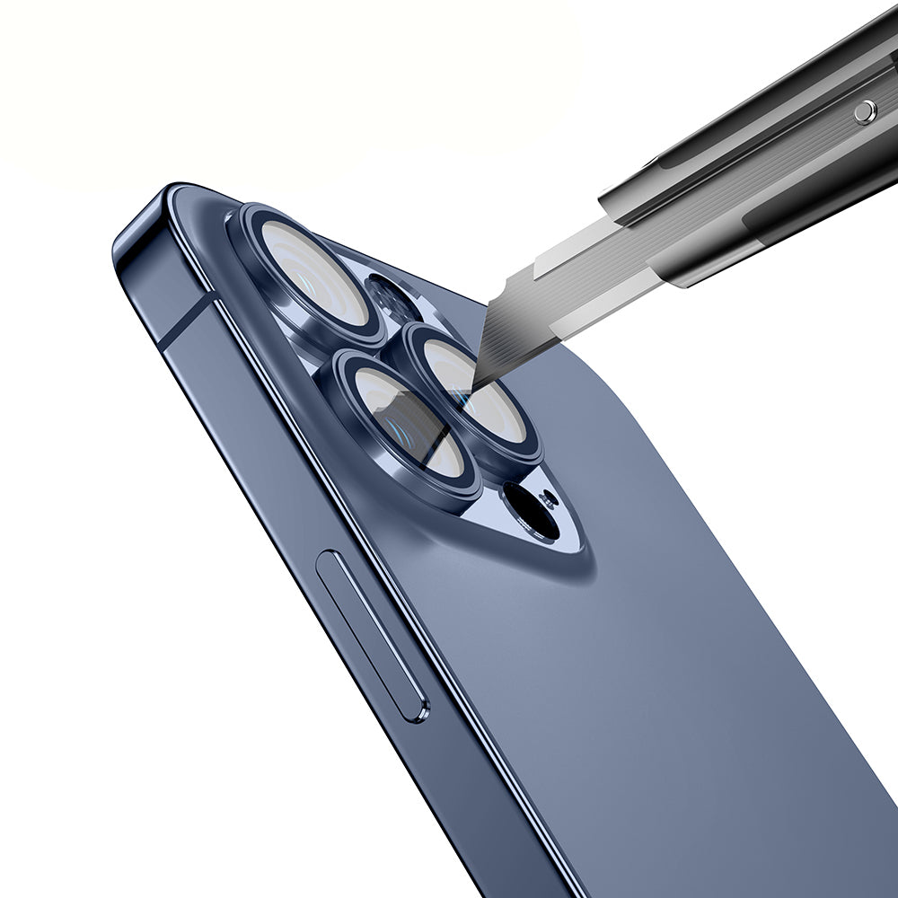 Apple iPhone 15 Pro Zore Mikro Kamera Lens Koruyucu Midnight Blue