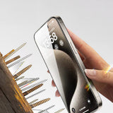 Apple iPhone 15 2.5D Oliv HD Temperli Cam Ekran Koruyucu + Kolay Uygulama Aparatı Şeffaf