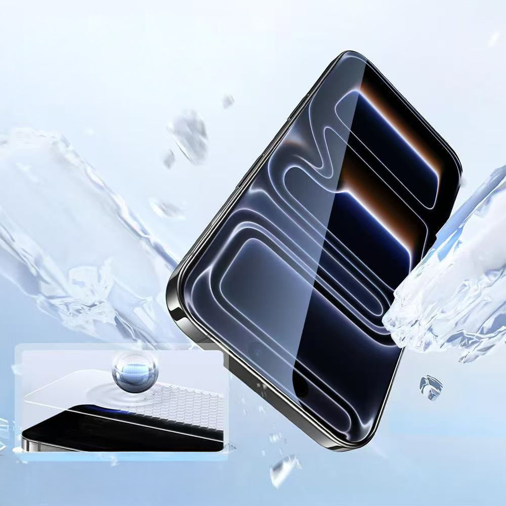 Apple iPhone 15 2.5D Oliv HD Temperli Cam Ekran Koruyucu + Kolay Uygulama Aparatı Şeffaf