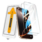 Apple iPhone 15 2.5D Oliv HD Temperli Cam Ekran Koruyucu + Kolay Uygulama Aparatı Şeffaf