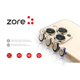 Apple iPhone 15 Zore CL-12 Premium Safir Parmak İzi Bırakmayan Anti-Reflective Kamera Lens Koruyucu Baby Blue