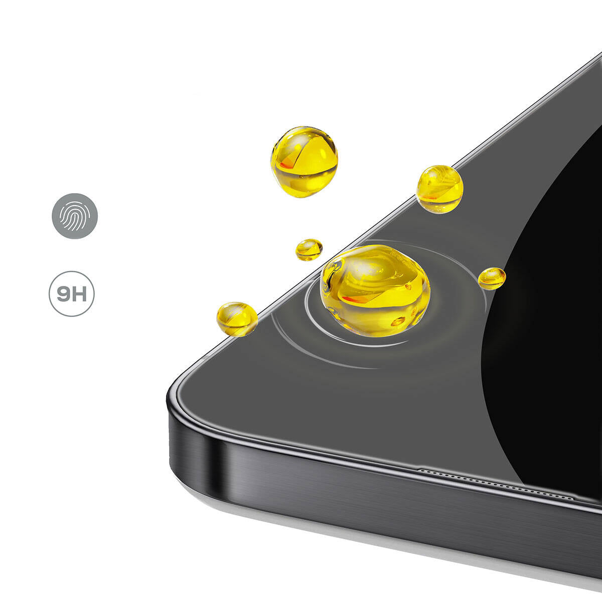 Apple iPhone 15 Zore Rika Premium Privacy Temperli Cam Ekran Koruyucu Siyah