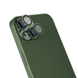 Apple iPhone 15 Zore Safir CL-15 Parmak İzi Bırakmayan Anti-Reflective Kamera Lens Koruyucu Yeşil