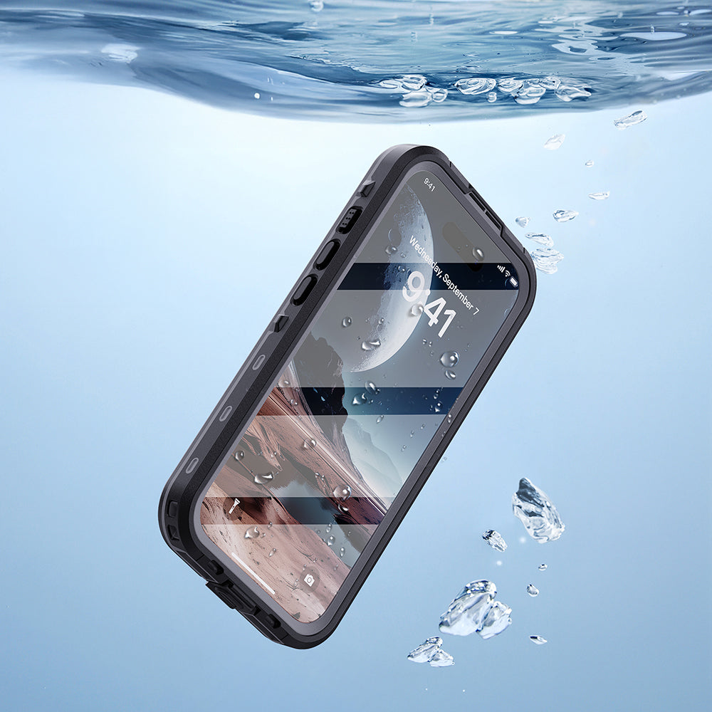 Apple iPhone 16 Kılıf 1-1 Su Geçirmez Kılıf Siyah