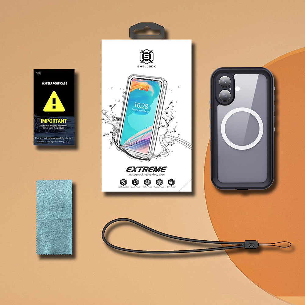Apple iPhone 16 Kılıf 1-1 Su Geçirmez Kılıf Siyah