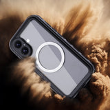 Apple iPhone 16 Kılıf 1-1 Su Geçirmez Kılıf Siyah