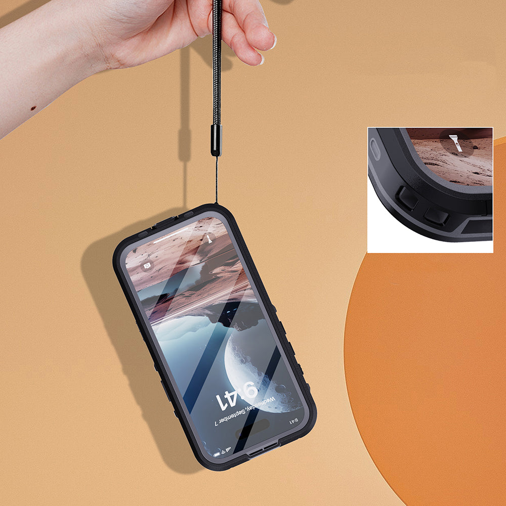 Apple iPhone 16 Kılıf 1-1 Su Geçirmez Kılıf Siyah