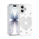 Apple iPhone 16 Kılıf Damla Taşlı Zore Rivas Sert PC Kapak Beyaz