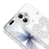Apple iPhone 16 Kılıf Damla Taşlı Zore Rivas Sert PC Kapak Beyaz