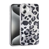 Apple iPhone 16 Kılıf Desenli Zore Mep Kapak Gri Leopar