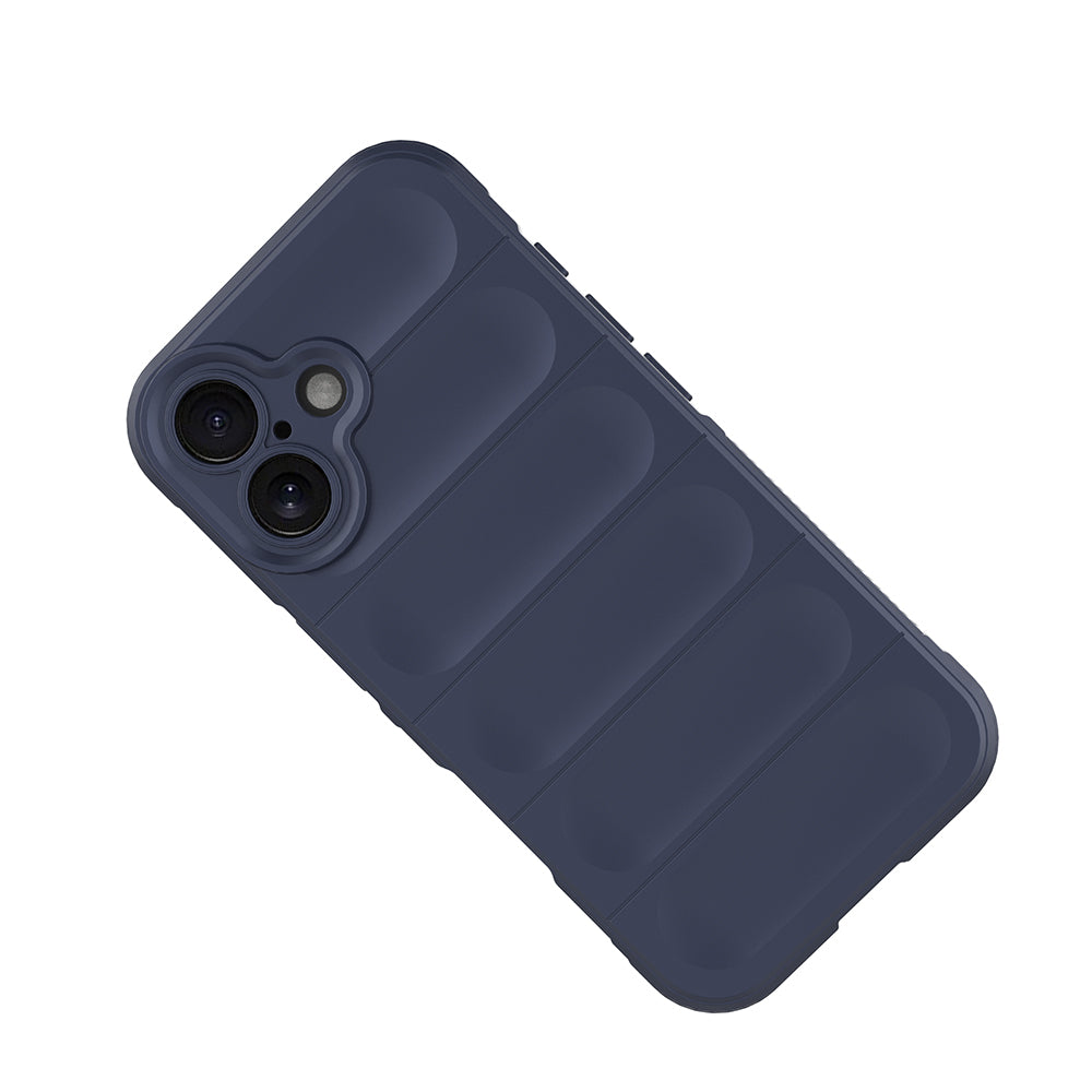 Apple iPhone 16 Kılıf Esnek TPU Oyuklu Arka Yüzey Tasarımlı Zore Etnik Silikon Kapak Koyu Yeşil