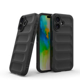 Apple iPhone 16 Kılıf Esnek TPU Oyuklu Arka Yüzey Tasarımlı Zore Etnik Silikon Kapak Lacivert