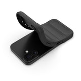 Apple iPhone 16 Kılıf Esnek TPU Oyuklu Arka Yüzey Tasarımlı Zore Etnik Silikon Kapak Koyu Yeşil