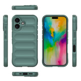 Apple iPhone 16 Kılıf Esnek TPU Oyuklu Arka Yüzey Tasarımlı Zore Etnik Silikon Kapak Lacivert