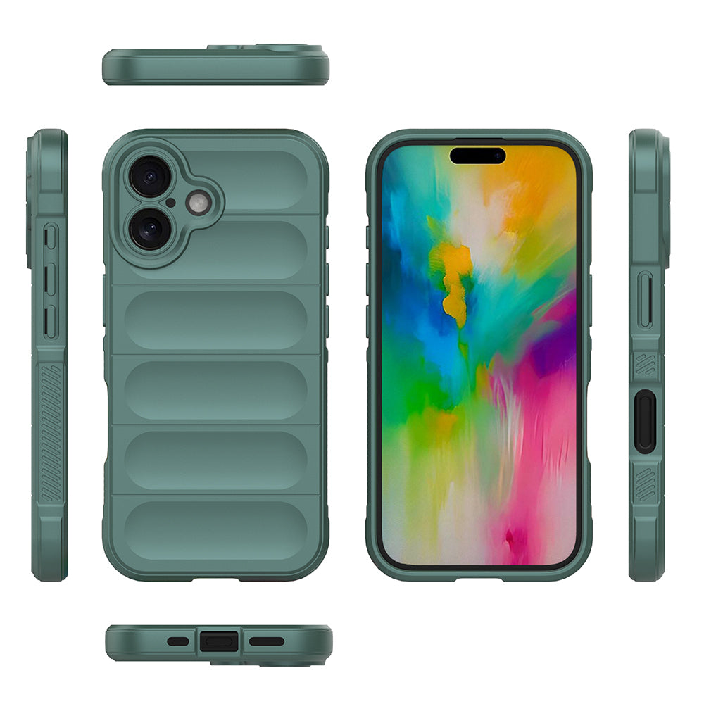 Apple iPhone 16 Kılıf Esnek TPU Oyuklu Arka Yüzey Tasarımlı Zore Etnik Silikon Kapak Siyah