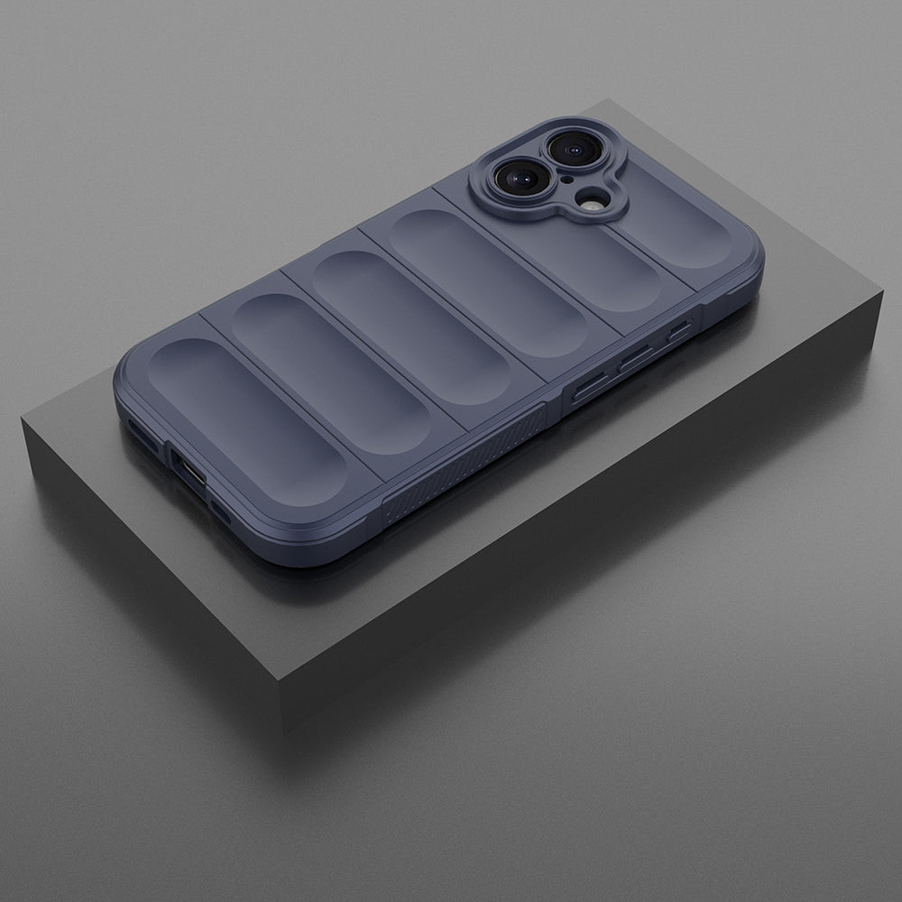 Apple iPhone 16 Kılıf Esnek TPU Oyuklu Arka Yüzey Tasarımlı Zore Etnik Silikon Kapak Koyu Yeşil