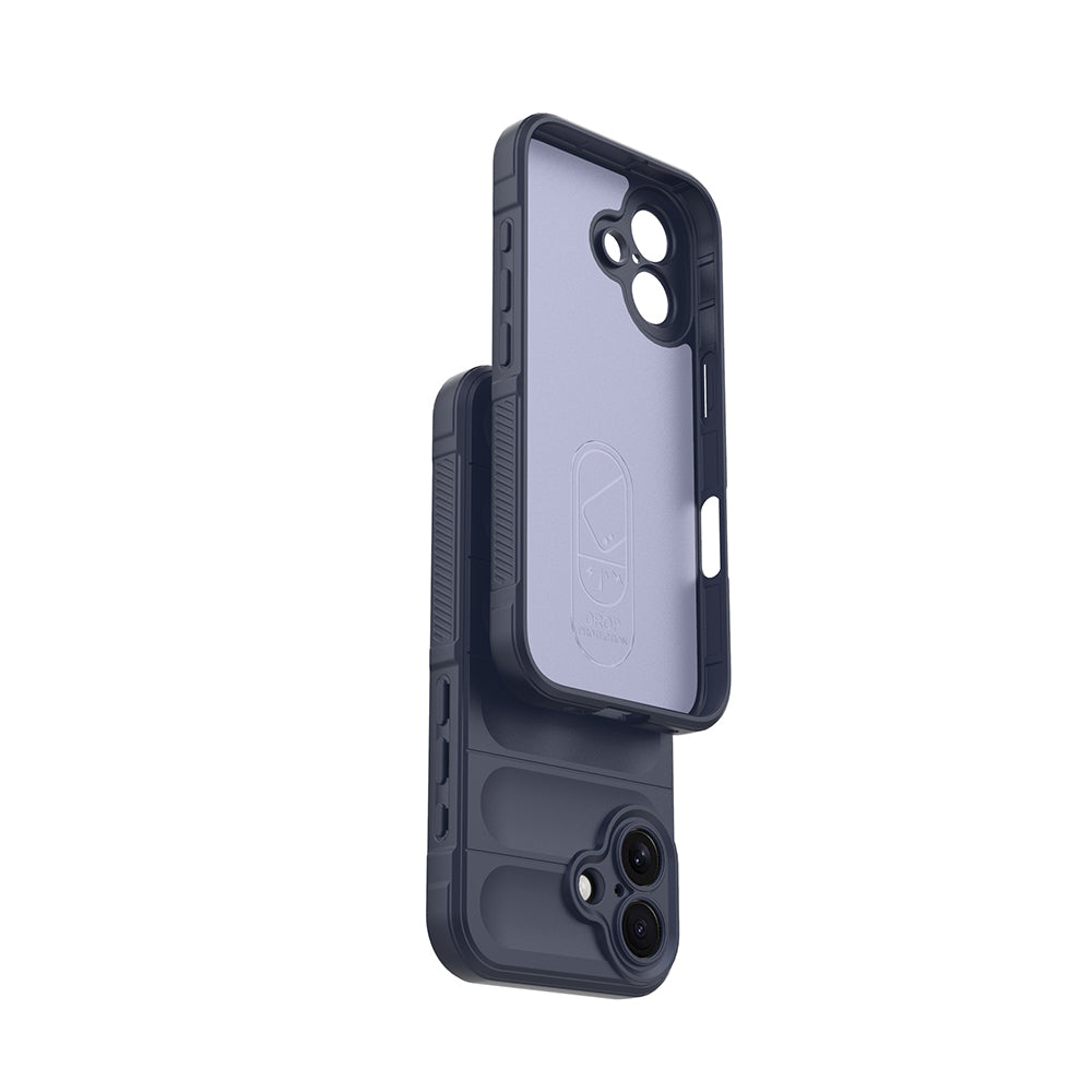 Apple iPhone 16 Kılıf Esnek TPU Oyuklu Arka Yüzey Tasarımlı Zore Etnik Silikon Kapak Koyu Yeşil