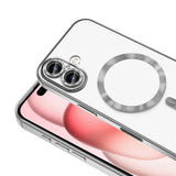 Apple iPhone 16 Kılıf Kamera Korumalı M-safe Wireless Şarj Özellikli Zore Demre Kapak Gold
