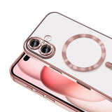 Apple iPhone 16 Kılıf Kamera Korumalı M-safe Wireless Şarj Özellikli Zore Demre Kapak Derin Mor