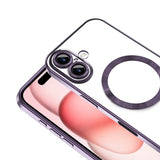 Apple iPhone 16 Kılıf Kamera Korumalı M-safe Wireless Şarj Özellikli Zore Demre Kapak Koyu Yeşil