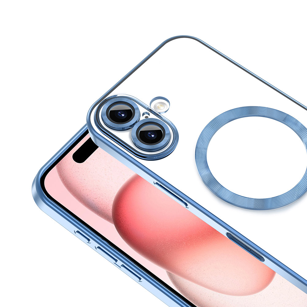 Apple iPhone 16 Kılıf Kamera Korumalı M-safe Wireless Şarj Özellikli Zore Demre Kapak Lila