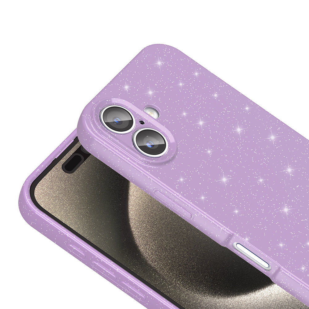 Apple iPhone 16 Kılıf Kamera Korumalı Simli Lüks Zore Koton Kapak Siyah