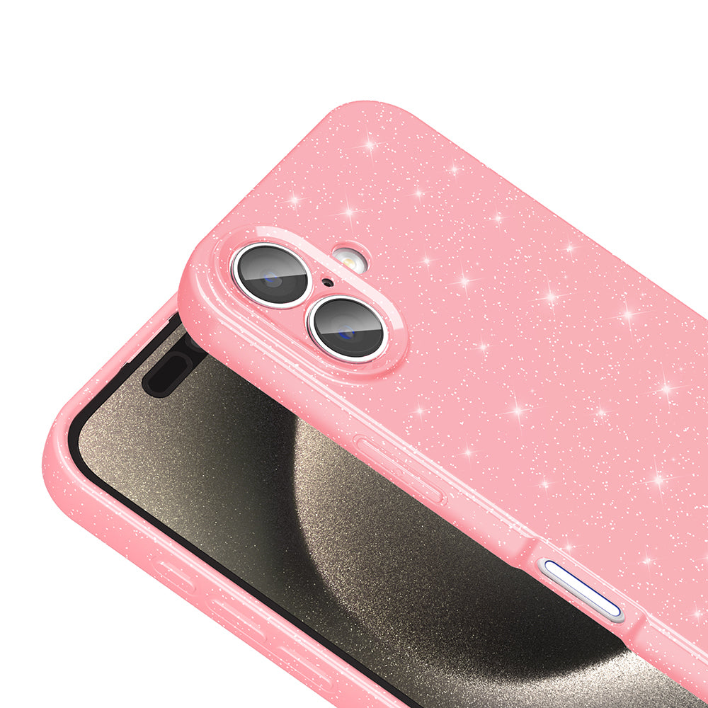 Apple iPhone 16 Kılıf Kamera Korumalı Simli Lüks Zore Koton Kapak Siyah