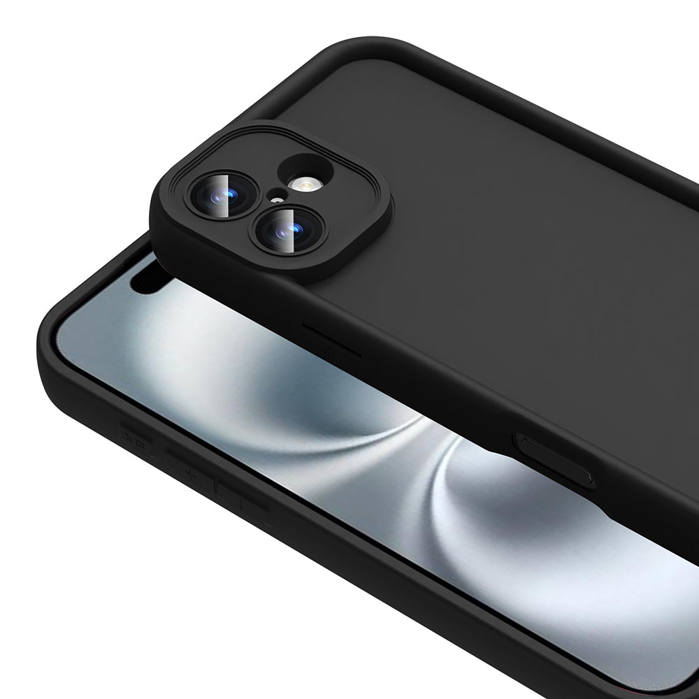 Apple iPhone 16 Kılıf Kamera Korumalı Zore Ananas Kapak Siyah