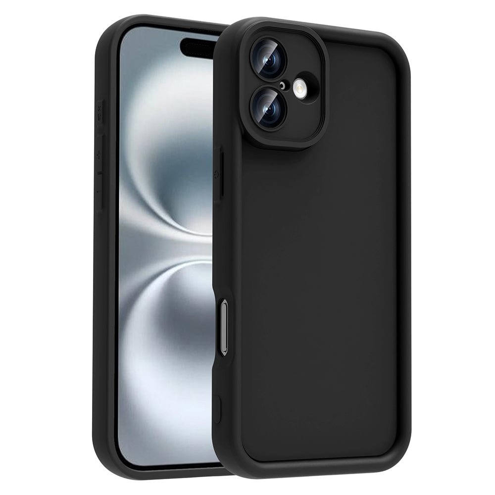Apple iPhone 16 Kılıf Kamera Korumalı Zore Ananas Kapak Siyah