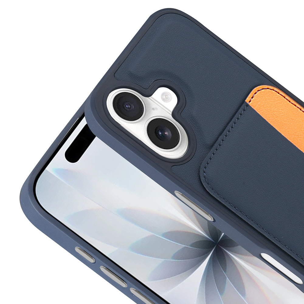 Apple iPhone 16 Kılıf Kartlıklı Zore X-Kart Silikon Kapak Siyah