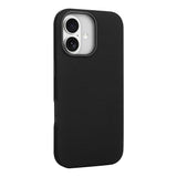 Apple iPhone 16 Kılıf M-Safe Şarj Özellikli Kumaş Tasarımlı Zore Miami Sert PC Kapak Siyah