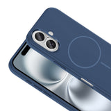 Apple iPhone 16 Kılıf M-Safe Şarj Özellikli Metal Kamera Çerçeveli Zore Edi Silikon Kapak Rose Gold