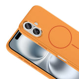 Apple iPhone 16 Kılıf M-Safe Şarj Özellikli Metal Kamera Çerçeveli Zore Edi Silikon Kapak Lacivert